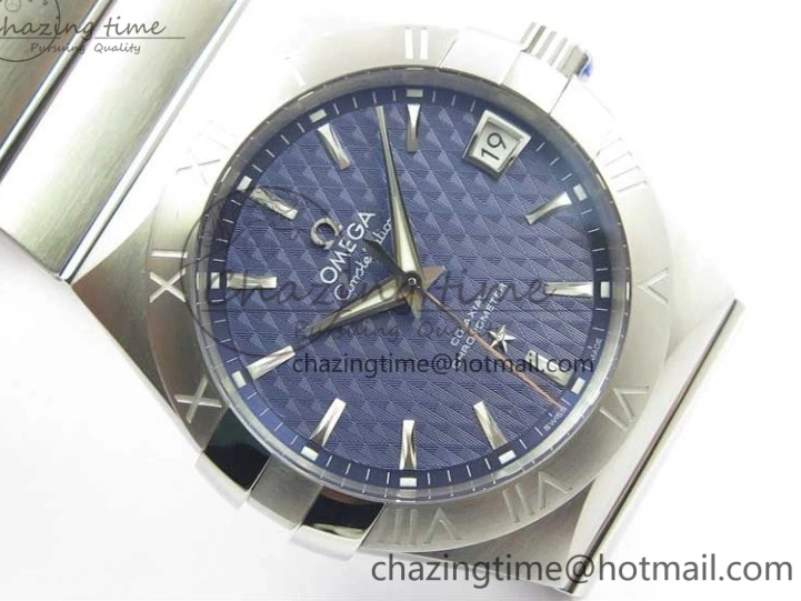 0119 SunProtective Constellation 38mm SS VSF 1:1 Best Edition Blue Textured Dial on SS Bracelet A8500 Super Clone 7917